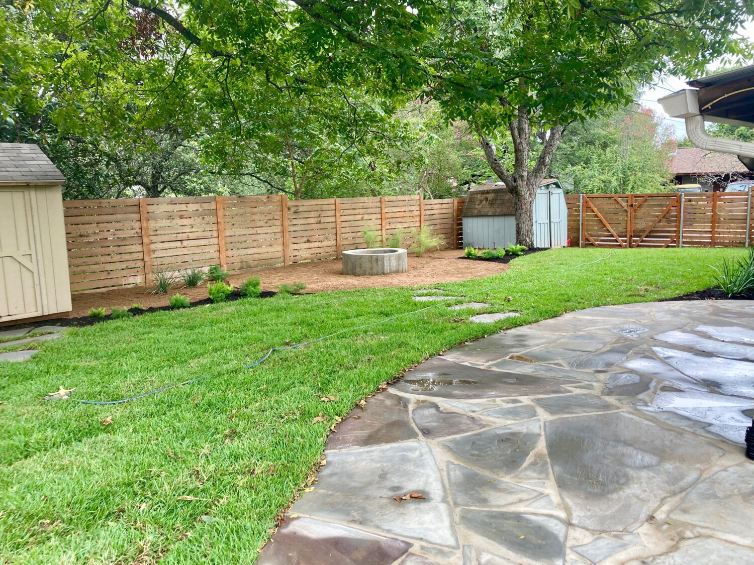 Austin landscape and design - fire pit seating