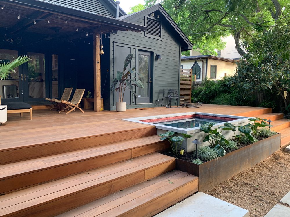 Austin landscape and design - Brazilian hardwood deck