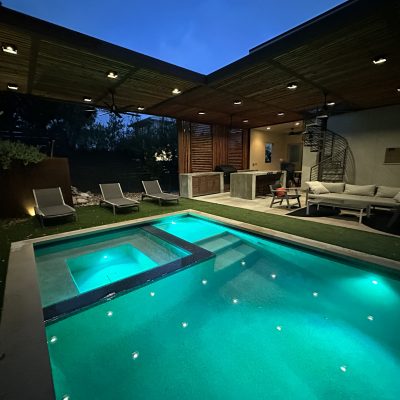 Poolside Pergola and Outdoor Kitchen