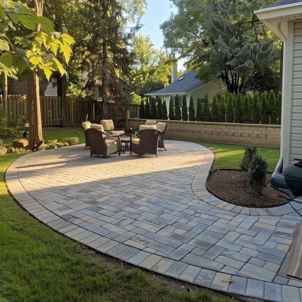 Pavers In Backyard